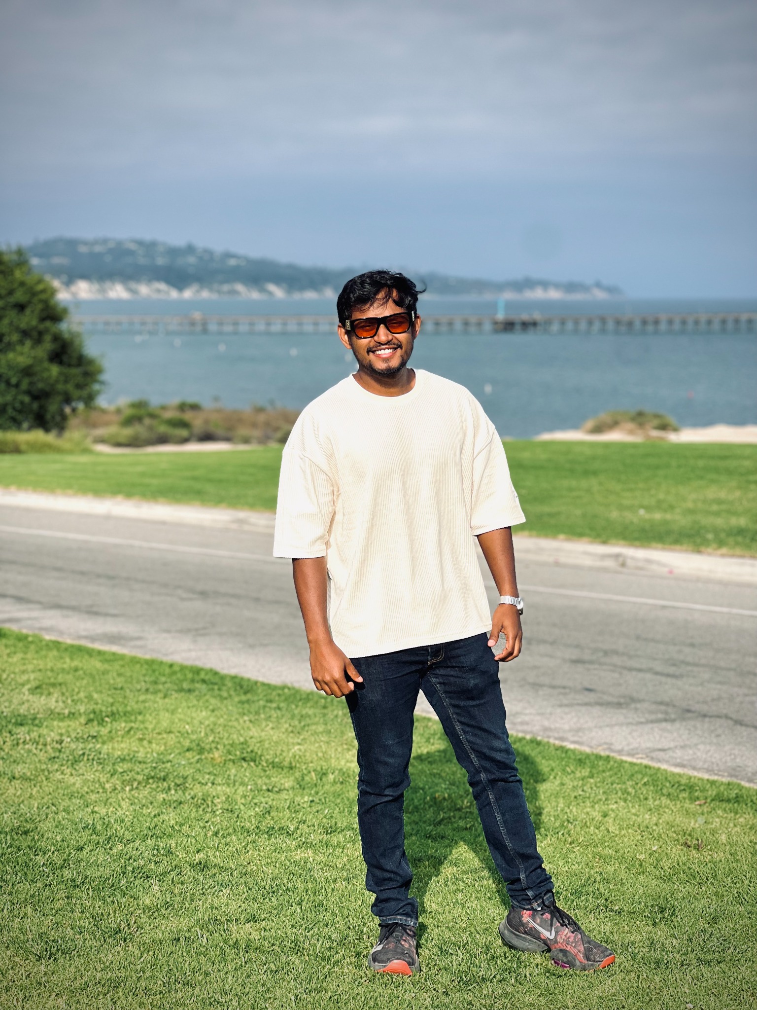 Ripan standing near the coast